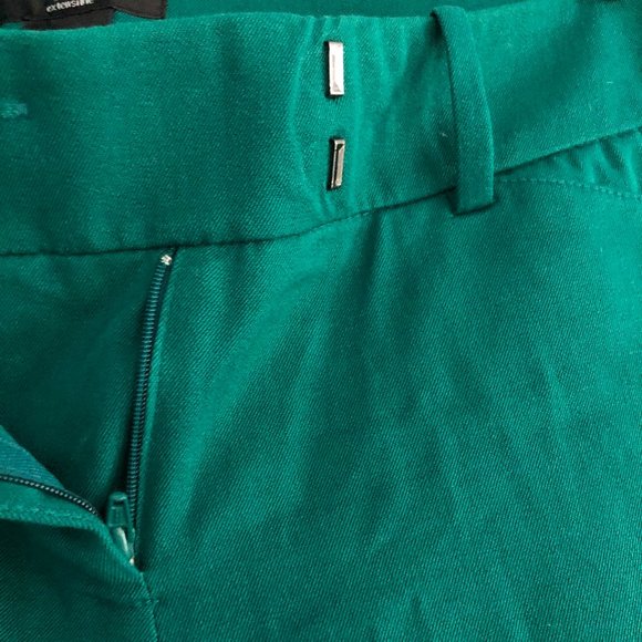 Stretch // Extensible Emerald Green Ankle Pants - Picture 2 of 4